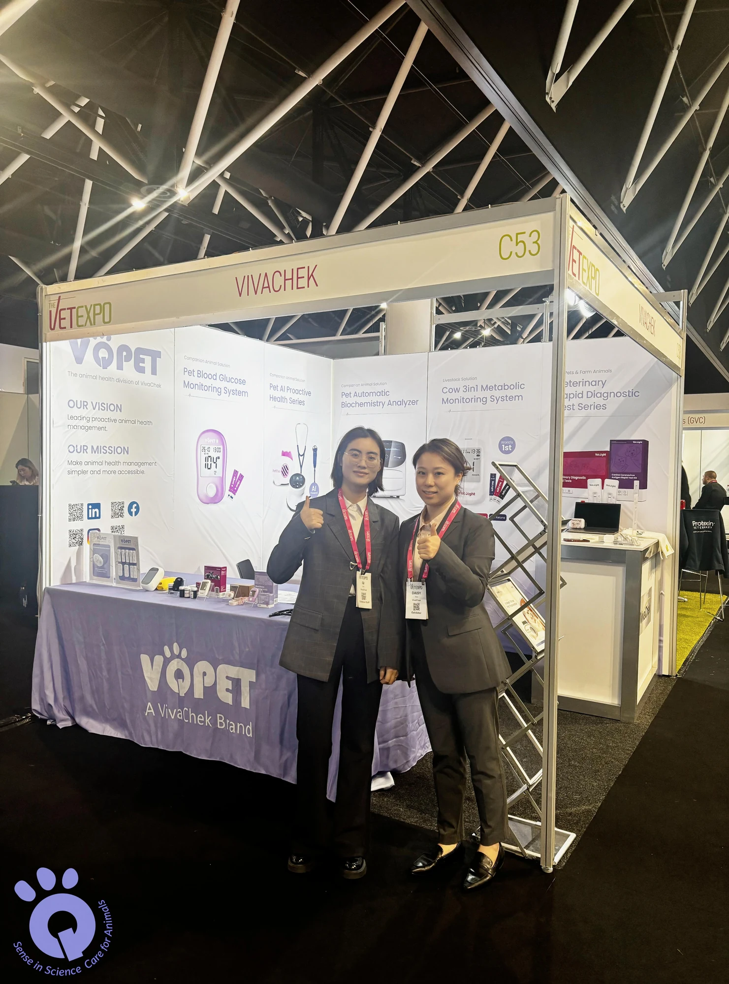 VivaChek team at the VQPET booth, The VET Expo 2026 in Sydney